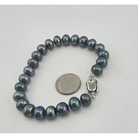 7.5in Black Pearl Bracelet - Picture 3 of 11